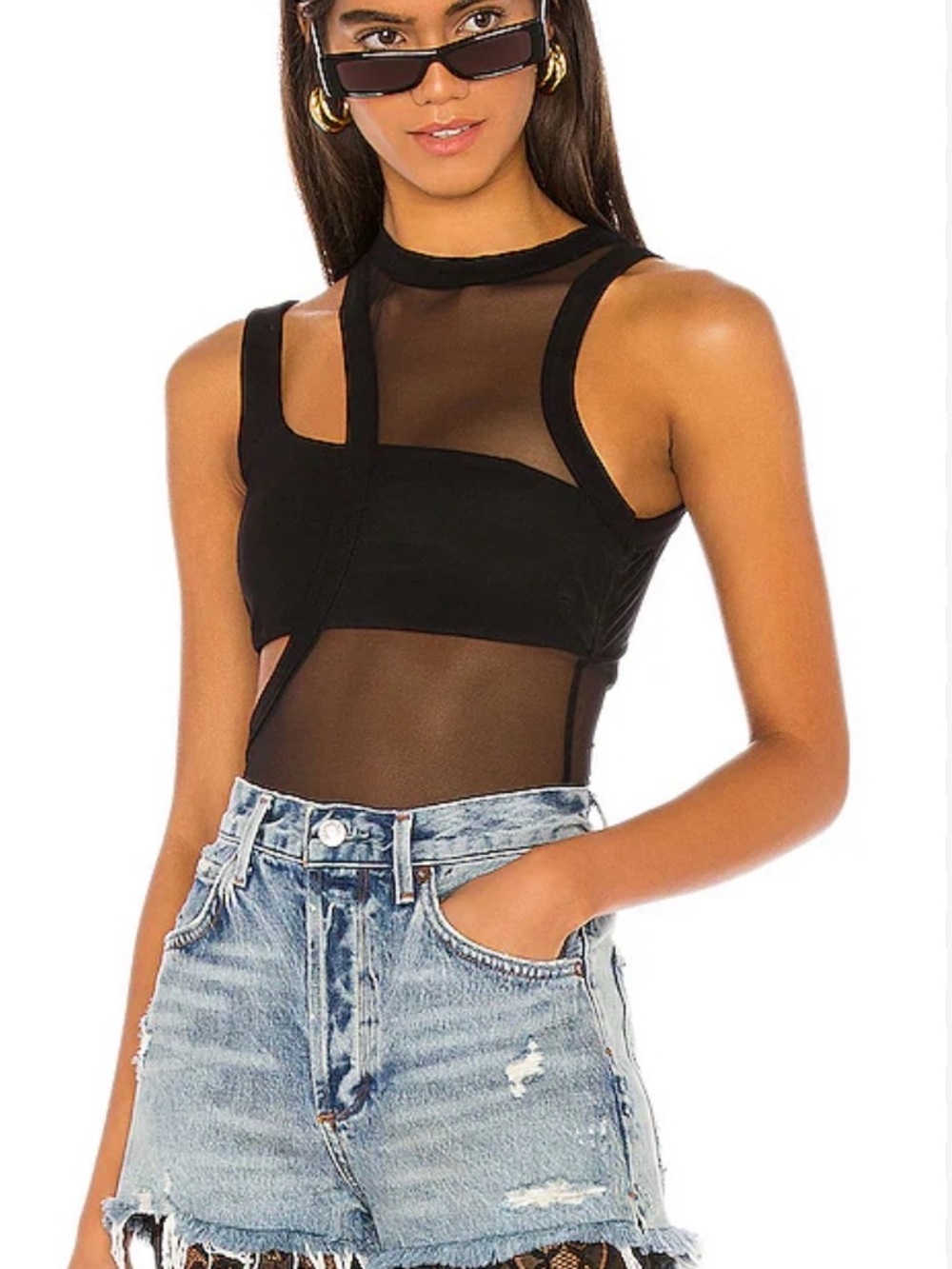 Sutra Bodysuit in Black - H:OURS
